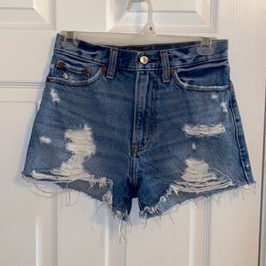 Abercrombie & Fitch ripped jean shorts